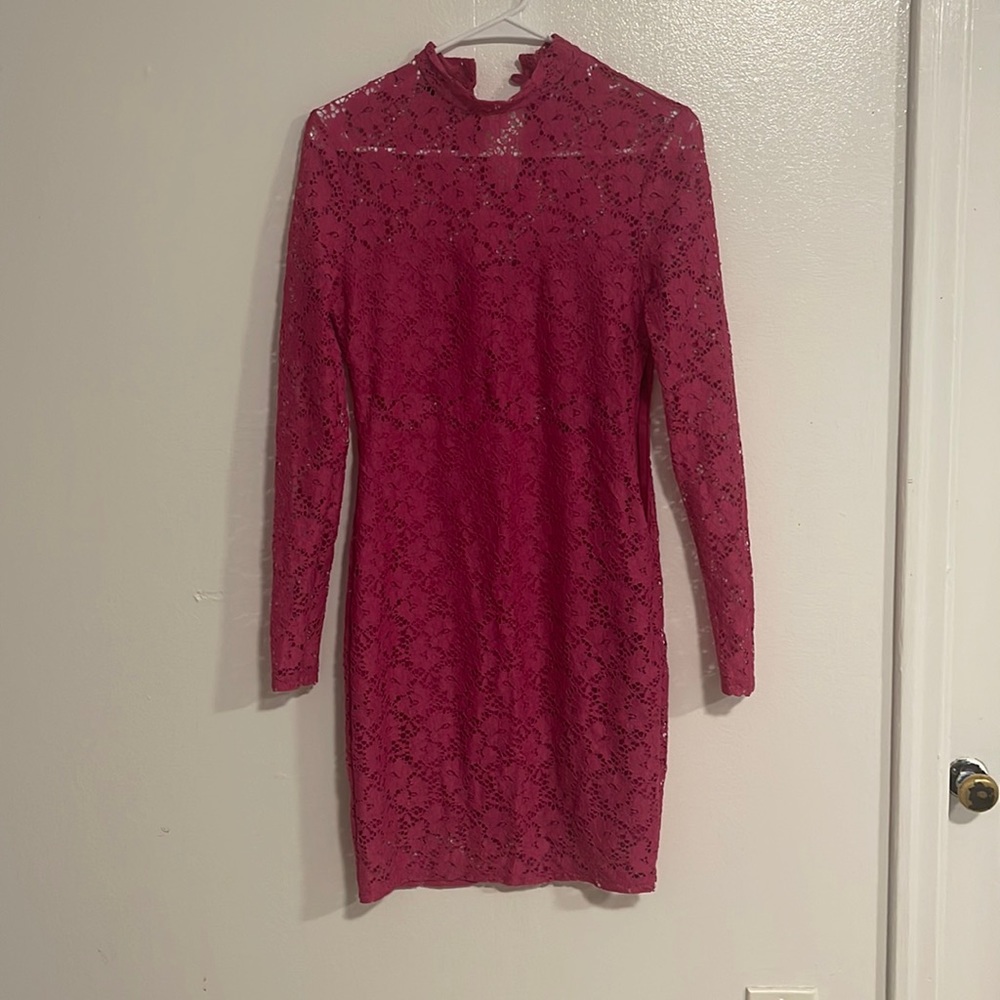 BONGO FUSIA PINK LACE DRESS
